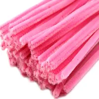 Pfeifenreiniger 20er Chenille-Draht 6mm, Länge 30cm, 28 Farben wählbar, Farbe:neonrosa