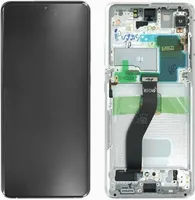 Original Samsung Galaxy S21 Ultra G998B Amorled Display Touchscreen Bildschirm Rahmen Phantom Silber