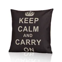 Designerska poduszka ławka poduszka Shabby powiedzenie Keep Calm wypełniacz poduszka poduszka Vintage