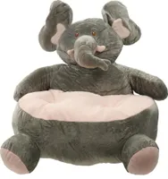 Sessel/Stuhl/Sofa/Sitzsack für Kinder, Tiere, weicher Plüschbezug 50*50*45cm (Elefant)