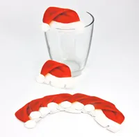 Oblique Unique 10x Weihnachtsmann Mütze für Gläser Glas Tisch Deko Advent Weihnachten