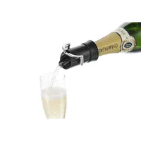 Vacu Vin 1880460 Sekt- & Champagnerverschluß mit Ausgießer, 7 cm, schwarz