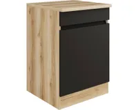 Optifit Spülenschrank Noah420 BxTxH 60 x 60 x 88 cm anthrazit matt zerlegt Anschlag reversibel KLNO SP606-0+