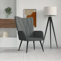 relaxačné kreslo vidaXL Tmavo šedá látka