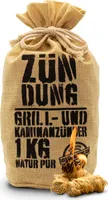 ZÜNDUNG 1kg 100% nachhaltige Grill- und Kaminanzünder Holzwolle Wachs,Grillanzünder Holzwolle, Feueranzünder, Holzanzünder (Grill-, Kamin- & Ofenanzünder)