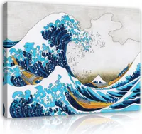 Obrazy na plátne Wave Off Kanagawa Abstraktné 60x40 cm veľké Moderná maľba na plátne obraz nástenná maľba obývacia izba spálňa