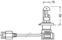 OSRAM NIGHT BREAKER LED H4 P43T 12 V 23/27 W 6000 K (2er Faltschachtel)