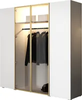 Kleiderschrank Schlafzimmerschrank ACAT 200 weiß / golden