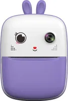 Mini termotlačiareň 1800 mAh pre deti s fotoaparátom a kamerou 2,4 palca, 640 x 480 pixelov Fialová