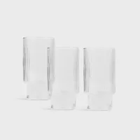 Gläser Trinkglas Cocktailgläser Wassergläser Getränkegläser LYNN transparent hoch 3 Stk. 0,3 l HOMLA