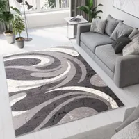 Koberec Obývacia izba Spálňa Krátky vlas Moderný dizajn Krémovo šedé vlny Rozmazané Dizajnová jedáleň  160 x 220 cm