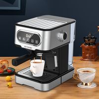 BlitzWolf BW-CMM2 Espressomaschine für 2 Tassen, 20 Bar Hochdruckextraktion Milchaufschäumdüse Präzise Steuerung Duales System, 1100W Kaffeemaschine