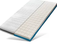 NovaSleep - Materac 160x200 H2 H3, wysokość ok. 18 cm, 7-strefowy materac z zimnej pianki 160 x 200 z miękkim pokrowcem z podwójnej tkaniny