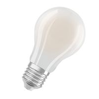 Lampa LED OSRAM Energy Class w klasycznym kształcie żarówki, 5 W / 1055 lm, EEK A, chłodne białe światło (4000 K), CRI 80, wykonana z matowego szkła bezołowiowego, trzonek E27, IP20, średnica 60 mm.