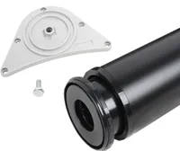 Tischbein 80mm Durchmesser Höhe 1100 mm in Schwarz Tischfuß Möbelfuss aus Metall