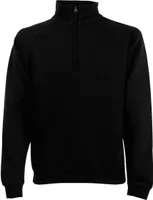 Fruit of the Loom 62-032-0 | Premium Zip Neck Raglan Sweat - Farbe: Black - Größe: M