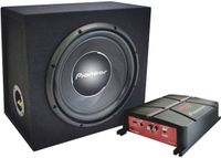 Pioneer GXT-3730B-SET - Komplettpaket aus 30-cm-Gehäusesubwoofer, brückbarem 2-Kanal-Verstärker und Verbindungskabeln