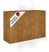 DELUKE® Hochbeet Cortenstahl WOLI | Unten offen | Hochbeet für Garten, Hochbeet Metall Gartenbeet hoch Kräuterbeet xxl Blumenbeet Gemüsebeet groß Garten, 120x40x80cm