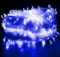 LED Lichterkette 10M 100 LED Außen Innen, Blau Weihnachtsbaumbeleuchtung mit Stecker 8 Modi, Wasserdicht Weihnachtsdekoration für Weihnachtsbaum Zimmer Party Garten