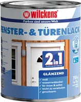 2in1 Türen und Fensterlack weiss inkl. Pinsel von E-Com24 zum Auftragen (2 in 1 375 ml glänzend)