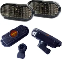 2x prémiové bočné smerovky v čiernej / dymovej farbe vrátane zásuvky pre VW Golf 3 III 4 IV Bora T5 Transporter Multivan
