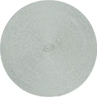 Platzset Polypro Silbergrau rund ca. 35 cm Ø abwaschbar Tischset Platzdeckchen