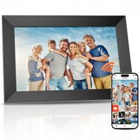 HDeye 10,1-palcový digitálny fotorámik s WiFi, dotykový displej IPS s rozlíšením 1280 × 800, pamäť 32 GB, automatické otáčanie, montáž na stenu, jednoduché nastavenie Zdieľajte fotografie a videá okamžite odkiaľkoľvek prostredníctvom aplikácie Frameo Aplikácia FRAMEO