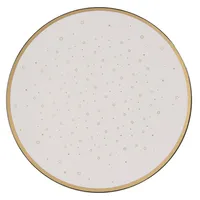 Clayre & Eef Unterteller Ø 33 cm Weiß Goldfarbig Kunststoff Sterne