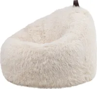 icon Sitzsack-Sessel Bean Bag Flauschig Aus Kunstfell Kokon, Beige, Sitzsack Erwachsene mit Füllung, Indoor Sitzsack Kuschelig Groß mit Lehne - Hergestellt in Deutschland