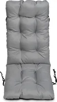 Stuhlkissen Sitzkissen und Rückenkissen für Stühle - 48x123 cm - Outdoor und Indoor - grau