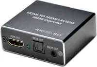 HDMI-Audio-Splitter, HD-Signalkonverter, 4K-3D-HD-Qualität, HDMI/Optisch/3,5-mm-Audioausgang, Metallgehäuse, weitgehend kompatibel