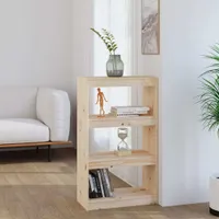 vidaXL Bücherregal/Raumteiler 60x30x103,5 cm Massivholz Kiefer