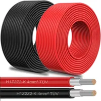 Solar Solarleitung Solarkabel 5-100m 4mm² PV Kabel für Solarmodule Farbe:Rot;Länge:25 M inkl. 0% MwSt. gem. § 12 Abs. 3 UStG