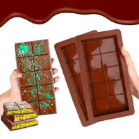2Stk Schokoladenformen, Silikonformen für Schokoladentafeln, Formen für dunkle Schokolade, für Schokoladenkekse und PralinenFörmchen Silikon Backform
