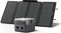EF ECOFLOW Tragbare Powerstation RIVER 2 MAX mit 160W faltbare solar panel