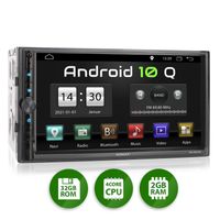 XOMAX XM-2VA778: 2DIN Autoradio mit Android 10 Navi 7 Zoll Capacitive Touchscreen Monitor, Bluetooth, SD, USB