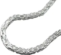 Armband 4mm Königskette vierkant glänzend Silber 925 19cm