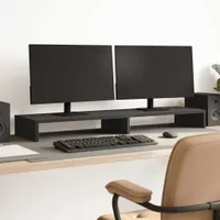 vidaXL Podstawa pod monitor czarna 100x27x10 cm materiał drewnopochodny