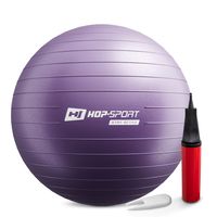 Hop-Sport Gymnastikball inkl. Ballpumpe, 65 cm, Maximalbelastbarkeit bis 100kg, Fitnessball ideal für für Yoga Pilates, Balance Übung  - Lila HS-R065YB