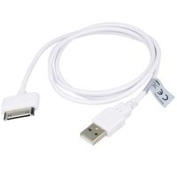 USB Datenkabel, Ladekabel kompatibel mit iPhone 3G, 3GS, 4, 4s, iPod, iPad 2 - weiß