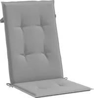 vidaXL Poduszki na krzesła ogrodowe z wysokim oparciem 2 szt. Szary materiał 120x50x3cm