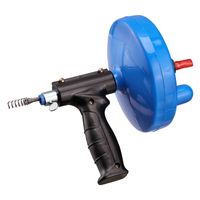 Haas Rohr-Reinigungsspirale mit Maschinenanschluss und Pistolenhandgriff, 4,5 m, blau/schwarz (1 Stück)