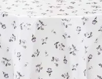 PVC Tischdecke LILLY weiß Blümchen Wachstuch - Breite & Länge wählbar - abwaschbare Tischdecke , Größe:140 x 240 cm