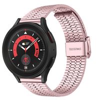 Strap-it Samsung Galaxy Watch 5 Pro Edelstahlarmband (Rosa)