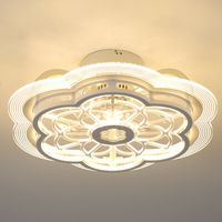 20 Zoll LED Deckenventilatoren mit Beleuchtung und Fernbedienung Dimmbar Leuchte APP Ventilator Fan Lampe