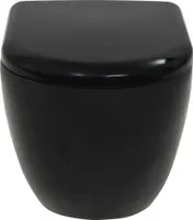 vidaXL Wand-WC Keramik Schwarz