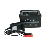 Gel-Batterie CIT YB4L-B, 12 V 5 Ah, Pluspol rechts, DIN 50411LV + Ladegerät