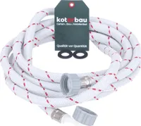 KOTARBAU® Waschmaschinen Zulaufschlauch 3M x ⌀ 13 mm Panzerschlauch Spülmaschine Schlauch 3/4 Zoll Bogen/Gerade Geschirrspüler Ersatzteile Zulaufschlauch mit Dichtung Wasserzulaufschlauch