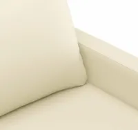 vidaXL 3-Sitzer-Sofa Creme 180 cm Kunstleder