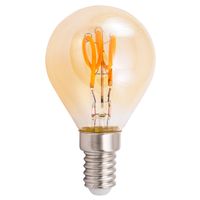 LED Filament Tropfenlampe McShine "Retro", E14, 1W, 90lm, warmweiß, goldenes Glas